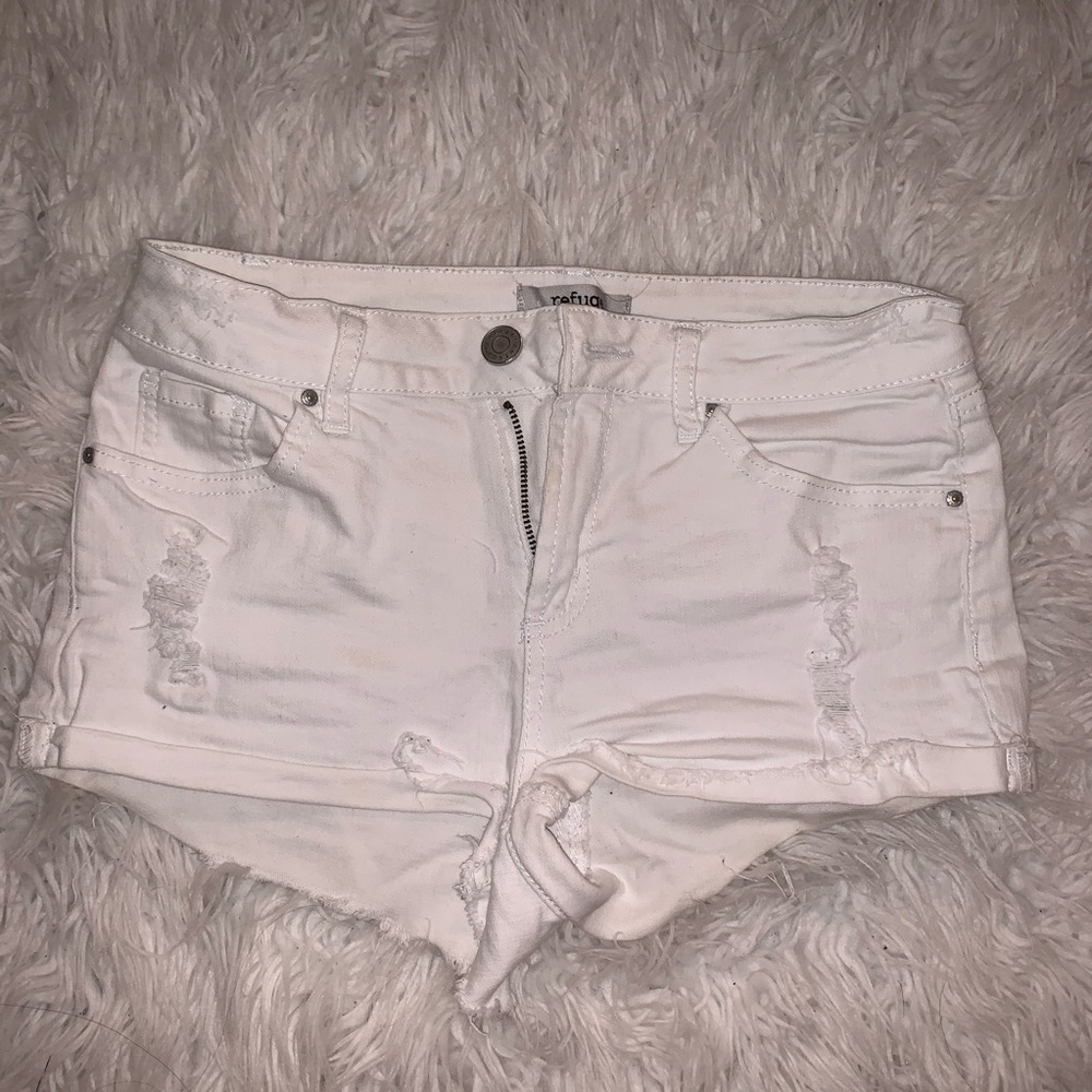 distressed white shorts (Charlotte Russe)